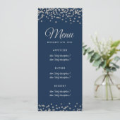 Menu mariage Argent Faux Parties scintillant Confe (Debout devant)