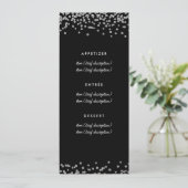 Menu mariage Argent Faux Parties scintillant Confe (Debout devant)