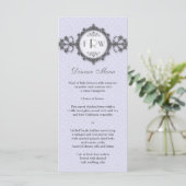 Menu Mariage Art Déco Band Lilac (Debout devant)