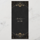 Menu Mariage Art Déco Gatsby Or Royal (Dos)