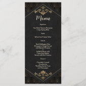 Menu Mariage Art Déco Gatsby Or Royal (Devant)