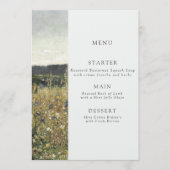 Menu mariage art. Huile vintage sur toile. (Devant)