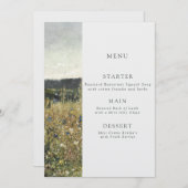 Menu mariage art. Huile vintage sur toile. (Devant / Derrière)