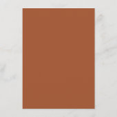 Menu Mariage Automnal à Sienne | Terracotta Chaud Brun (Dos)