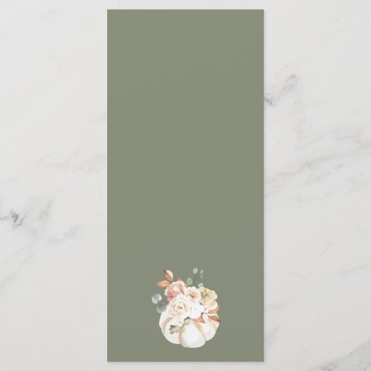 Menu Mariage Automne (Dos)