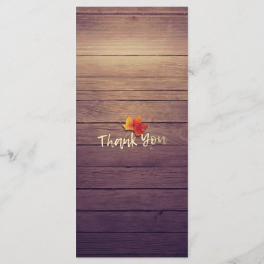 Menu mariage Automne Érable Feuille Citrouille Tou (Dos)