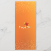 Menu mariage Automne Érable Feuille Citrouille Tou (Dos)