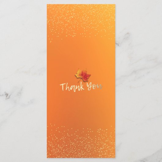 Menu mariage Automne Érable Feuille Citrouille Tou (Dos)