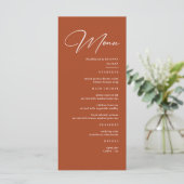 Menu Mariage Automne Terracotta (Debout devant)