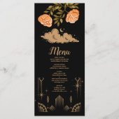 Menu Mariage aux Étoiles Noires Célestes de Minuit (Devant)
