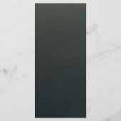 Menu Mariage aux Feuilles de Verdure Moderne Vert Foncé (Dos)