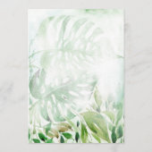 Menu Mariage aux Feuilles Vertes Tropicales de Monstera (Dos)