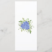 Menu Mariage aux Hortensias Bleus (Dos)