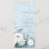 Menu Mariage aux Roses Blanches Hellebores Eucalyptus A (Devant)
