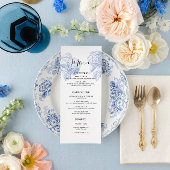 Menu mariage avec Blue Hydrangea
