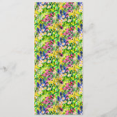 Menu mariage avec fleurs d'été (Dos)