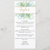 Menu mariage avec Nom d'hôte, Verdure, Aquarelle (Devant)