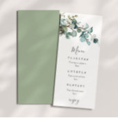 Menu Mariage avec verdure d'eucalyptus