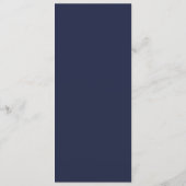 Menu Mariage baroque bleu marine (Dos)