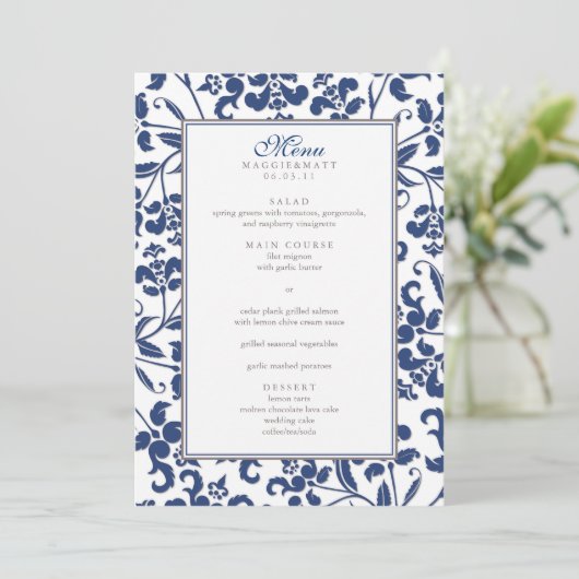 Menu Mariage Baroque Branch (Debout devant)