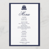 Menu Mariage bateau de croisière nautique (Devant)