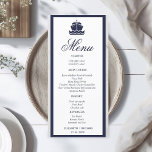 Menu Mariage bateau de croisière nautique<br><div class="desc">Préparez-vous à une fête de bord de mer sophistiquée avec notre menu Mariage nautique. Conçu pour compléter votre événement sur le thème de la mer,  ce menu allie style raffiné et charme des aventures océaniques.</div>
