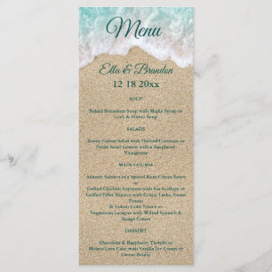 Menu Mariage Beach Waves