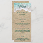 Menu Mariage Beach Waves (Devant / Derrière)