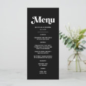 Menu Mariage Black Disco moderne (Debout devant)