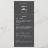 Menu Mariage Black Reverse Esperluette | Élégant (Devant)