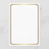 Menu Mariage blanc Art déco Gatsby Great Round Gre (Dos)