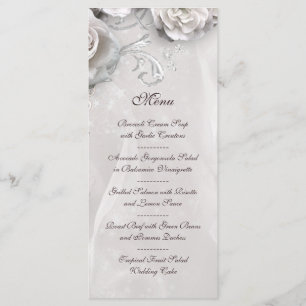 Menu Mariage blanc élégant