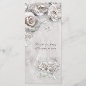 Menu Mariage blanc élégant (Dos)