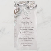 Menu Mariage blanc élégant (Devant / Derrière)