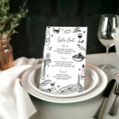 Menu Mariage blanc et noir