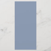 Menu Mariage bleu (Dos)