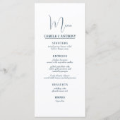 Menu Mariage bleu (Devant)