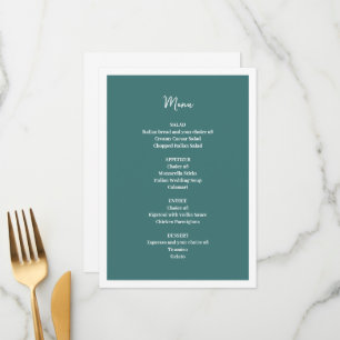Menu Mariage bleu