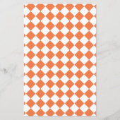 Menu Mariage bleu avec Motif orange À damiers (Dos)