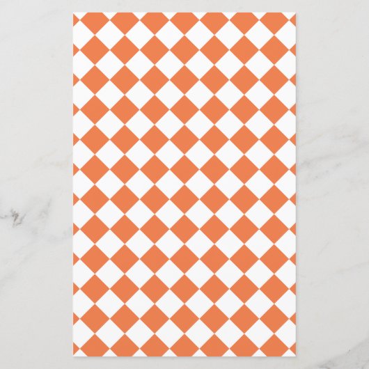 Menu Mariage bleu avec Motif orange À damiers (Dos)