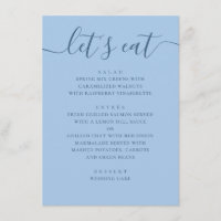 Mariage Bleu ciel pastel. Dîner de réception, mang