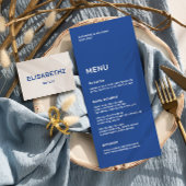 Menu Mariage Bleu Cobalt