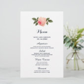Menu Mariage bleu corail et marine (Debout devant)