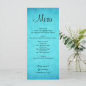 Menu Mariage bleu et noir (Debout devant)