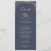 Menu Mariage bleu foncé (Devant)
