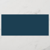 Menu Mariage bleu marine fleur sauvage Boho (Dos)