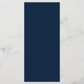 Menu Mariage bleu marine minimaliste classique (Dos)