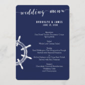 Menu Mariage bleu marine ronde sur mesure Roue (Devant)