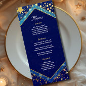 Menu Mariage bleu nuit étoile céleste