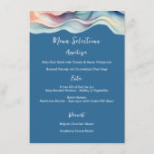Menu Mariage bleu onduleur Abstrait moderne (Dos)